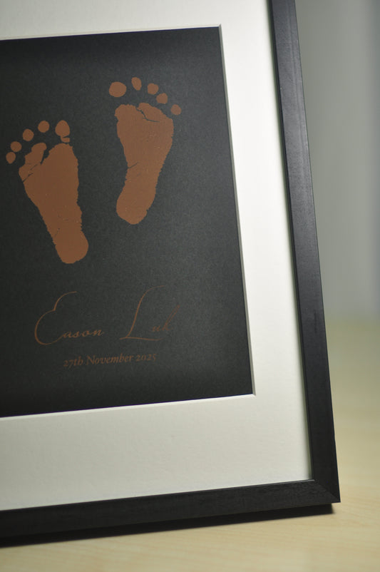 金箔手腳印相框(黑色) Hand & Footprint Frame (Black)