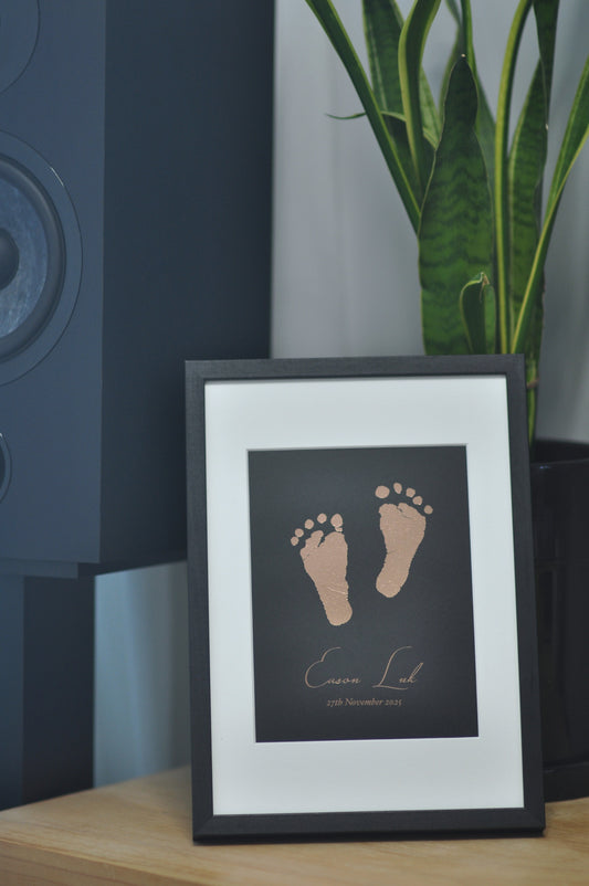  金箔手腳印相框(黑色)|Hand & Footprint Frame (Black)