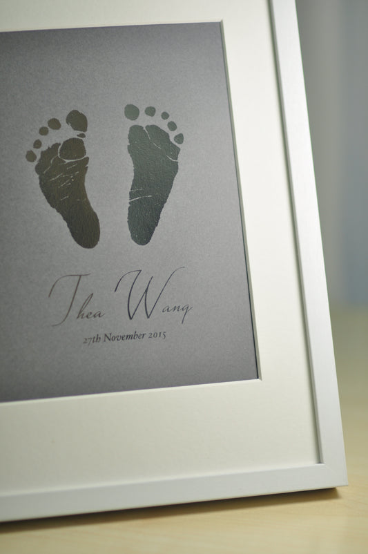 金箔手腳印相框(白色) Hand & Footprint Frame (White)