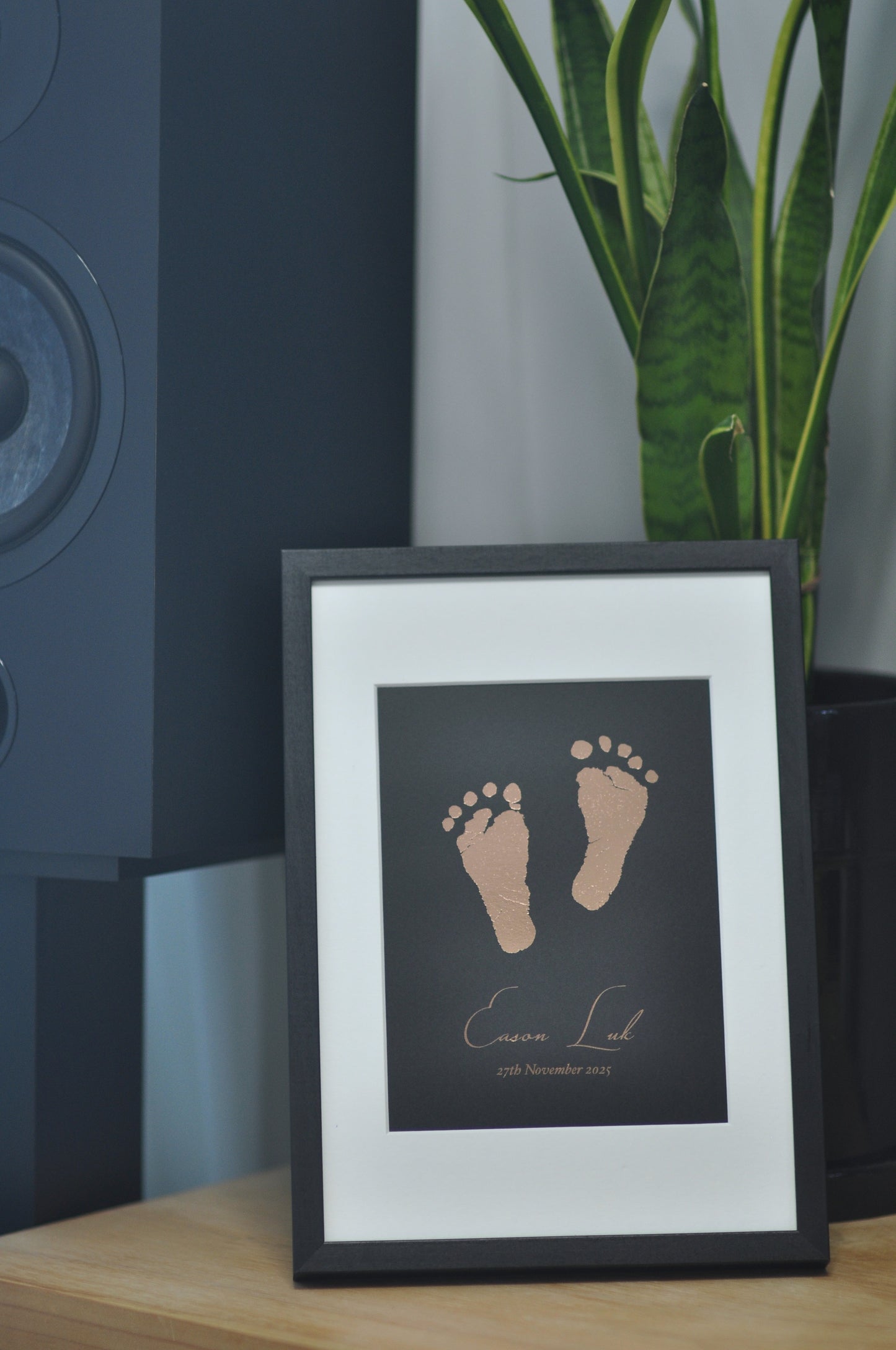 ‌ 金箔手腳印相框(黑色)｜Hand & Footprint Frame (Black)