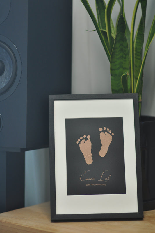 金箔手腳印相框(黑色) Hand & Footprint Frame (Black)