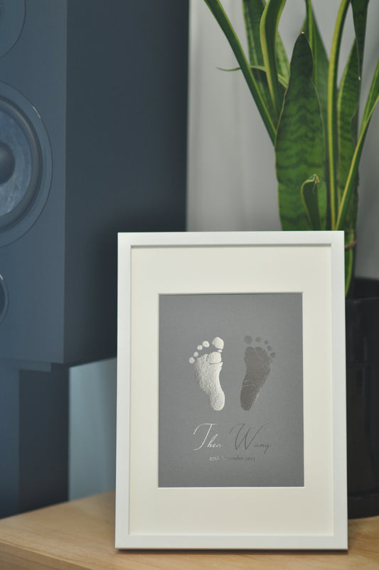 金箔手腳印相框(白色) Hand & Footprint Frame (White)