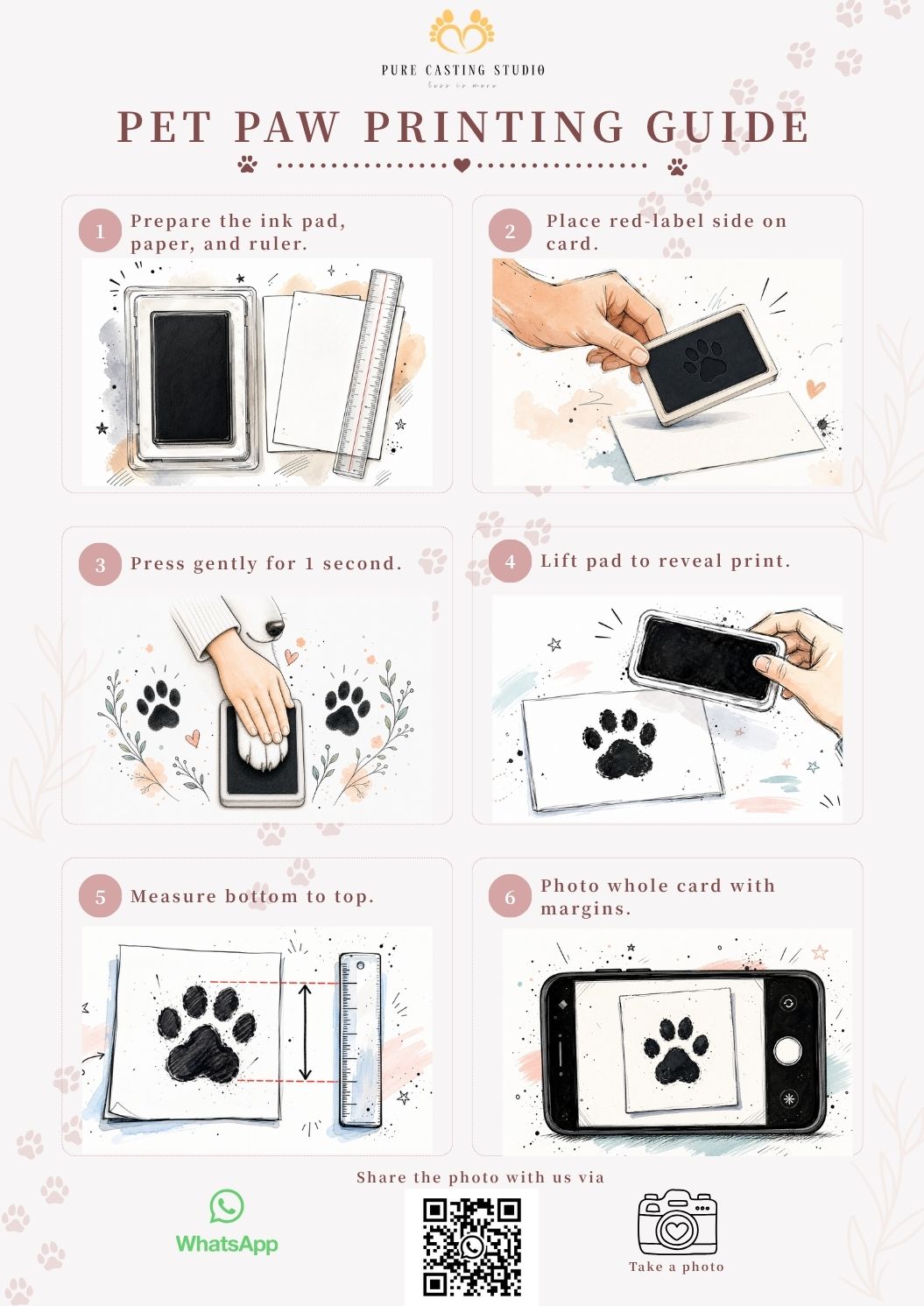 ‌ 寵物印記相框(橡木)｜Pet Paw Print Frame (Oak)
